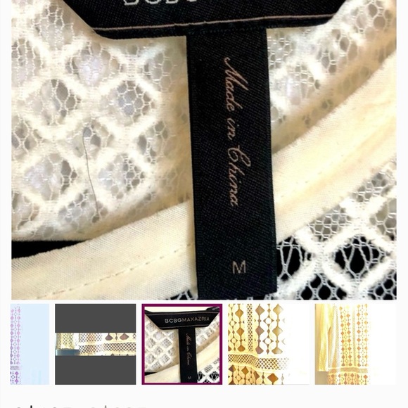 BCBG fully lined unique crochet, classic style L/S dress. Elegant & flirty. - Picture 5 of 9